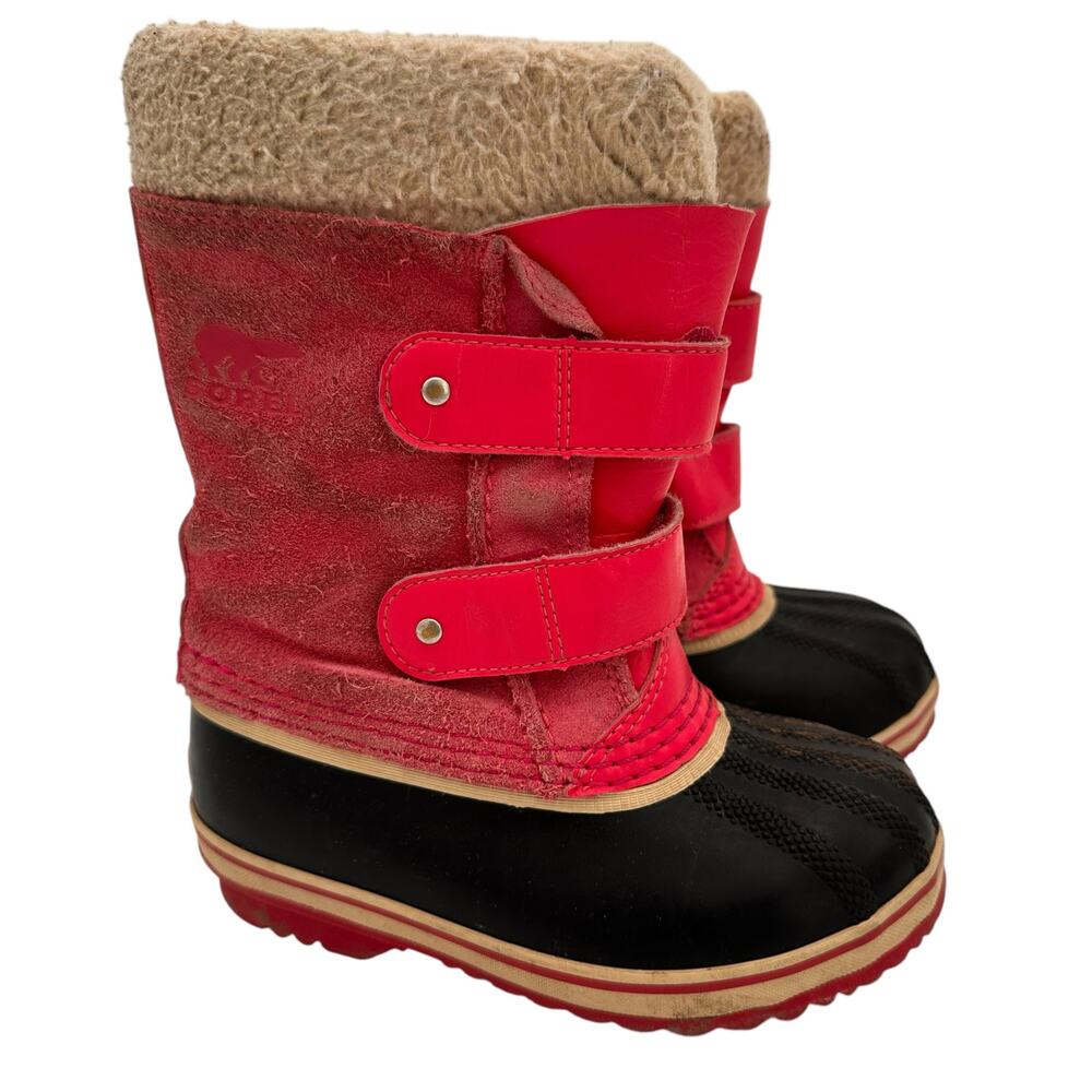 Sorel Girls 1964 Pac Strap Leather Waterproof Snow Boots Size 10